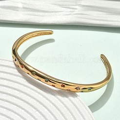 Armreifen aus 304 Edelstahl mit Strassen für Damen&nbsp;BJEW-D456-03G-02
