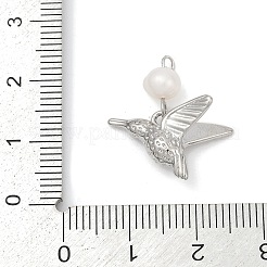 Подвески из натурального пресноводного жемчуга и латуни KK-U062-03P