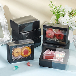 Складные ящики для бумаги с прозрачной пластиковой крышкой&nbsp;CON-WH0095-68B-04