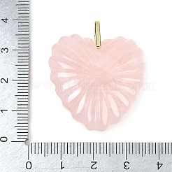 Pendentifs sculptés en quartz rose naturel&nbsp;G-C276-01G-08