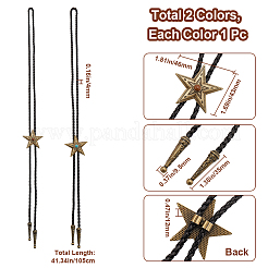 2 шт. 2 стиля звездное лариатное ожерелье для мужчин и женщин&nbsp;NJEW-GF0001-09