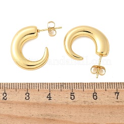 Orecchini a bottone in acciaio inossidabile 304&nbsp;EJEW-L296-001G-01