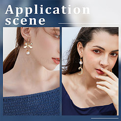 50 шт. латунная полукруглая фурнитура для сережек-гвоздиков&nbsp;KK-BBC0007-15