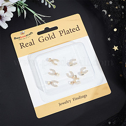 10шт латунные подвески из кубического циркония с микро-паве ZIRC-BBC0002-54