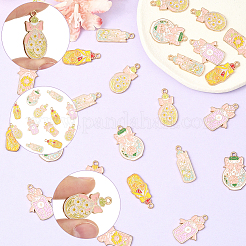 24шт 6 стиля подвески из цинкового сплава с эмалью&nbsp;FIND-SC0020-77