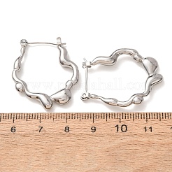Pendientes de aro de acero inoxidable 304 para mujer&nbsp;SA-CBA7B26-02P