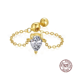 925 anneaux chaîne rolo en argent sterling&nbsp;RJEW-A019-11-03G