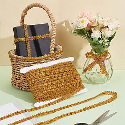 Отделка плетеным кружевом из полиэстера длиной 25 м.&nbsp;OCOR-PH0003-86B-02