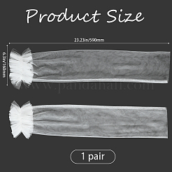 1 пара нарукавников из полиэстеровой сетки&nbsp;AJEW-GF0011-87B