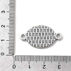 Старинное серебро тибетский стиль сплава параметров соединителя плоский овал кабошон&nbsp;LS-TIBE-M022-06AS