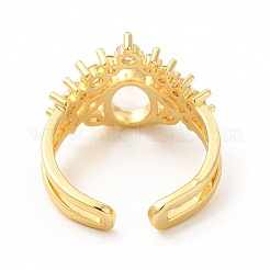 Открытое кольцо-манжета овальной формы из прозрачного циркония&nbsp;RJEW-I095-01G