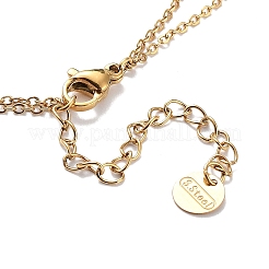 Collier double couche en acier inoxydable 304 doré avec chaînes en câble&nbsp;NJEW-Z027-01A
