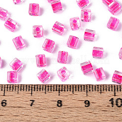 Прозрачные внутри цветные стеклянные бусины&nbsp;SEED-T007-11D