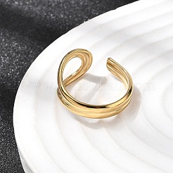 5 шт. открытые манжеты из нержавеющей стали 304 для женщин&nbsp;RJEW-K313-04G