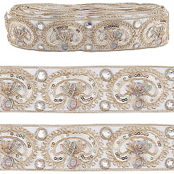 Полиэстеровая лента в этническом стиле для украшения шитья OCOR-WH20007-26E