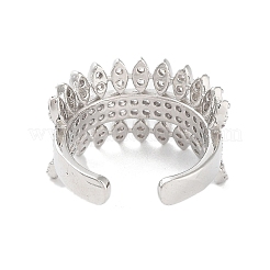 Кольца-манжеты из латуни с микропаве из кубического циркония RJEW-D025-09P