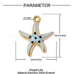 304 Edelstahl-Emaille-Anhänger&nbsp;STAS-OY019-12G