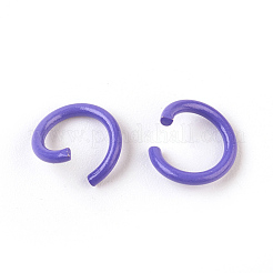 スプレー塗装された鉄のオープン丸カン  ラウンド  モーブ  17ゲージ  8~8.5x1.2mm  内径：5~6mm&nbsp;IFIN-F149-F13