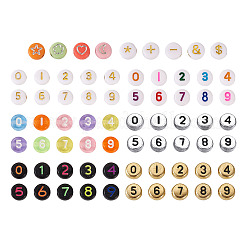 800шт 8 стиля непрозрачные акриловые бусины&nbsp;MACR-CW0001-14