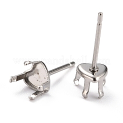 Montature per orecchini a bottone in acciaio inossidabile 304 anti-ossidazione&nbsp;LS-STAS-B004-08P-E