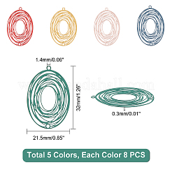 40 шт. 5-х цветные звенья/соединители из нержавеющей стали 430&nbsp;STAS-UN0023-25