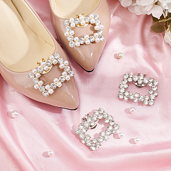 4 шт. 2 стиля пластиковое украшение для обуви с имитацией жемчуга AJEW-PH0011-47