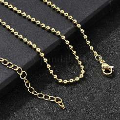 Ожерелья из латунной шариковой цепи NJEW-M108-13G