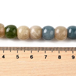 Природные окрашенные белого нефрита нитей бисера G-U023-B03-02