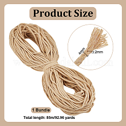 85м хлопковый плетеный шнур&nbsp;OCOR-WH0036-74D