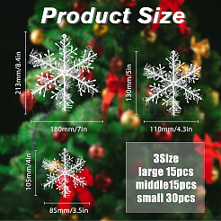 20 sac de 3 décorations de Noël suspendues en plastique de style&nbsp;AJEW-FH0003-78