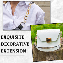 Акриловые овальные кольца цепочки-удлинители для сумок&nbsp;PURS-WH20002-02G-01