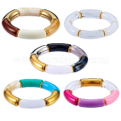 Массивные изогнутые трубчатые бусины BJEW-SW00016