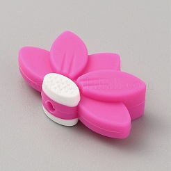 Лотос пищевые экологически чистые силиконовые бусины&nbsp;SIL-WH0019-22F