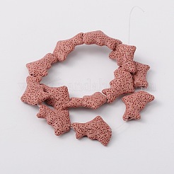 Синтетические бусины из вулканического камня G-N0097-12