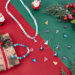 48шт 8 цвета стеклянные подвески&nbsp;GLAA-PH0003-93