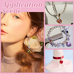 30 шт. 6 стиля гальванизированные стеклянные европейские подвески-шармы&nbsp;HJEW-PH02219