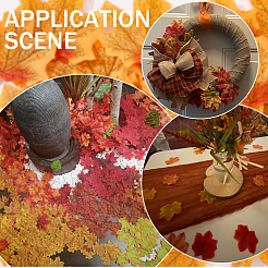 300шт тканевый искусственный кленовый лист AJEW-SP0003-07