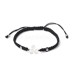 Плетеные нейлоновые шнуры регулируемые браслеты BJEW-JB11597-01