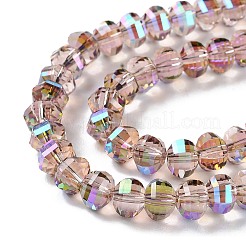 Прозрачные стеклянные бусины гальваническим пряди GLAA-Q099-C01-04