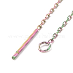 Boucles d'oreilles à tige en acier inoxydable 304 avec placage ionique (IP)&nbsp;STAS-E161-06RC
