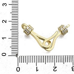Застежки-крючки и S-образные крючки из латуни с кубическим цирконием KK-Q048-05G