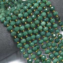 Природные окрашенные белого нефрита нитей бисера G-K389-E11-01