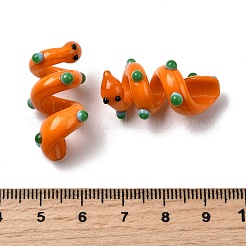 Эмалевые бусины ручной работы в технике лэмпворк LAMP-K039-35H