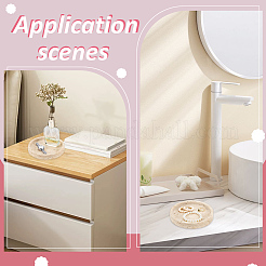 Мраморные круглые тарелки для украшений DIY-WH0899-84