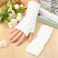 1 пара нейлоновых теплых перчаток без пальцев&nbsp;AJEW-CY0002-22B