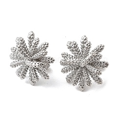 Серьги-гвоздики в виде цветка из латуни EJEW-H171-02A-P