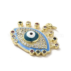 Латунные микро проложить кубического циркония подвески&nbsp;KK-E092-09G-04