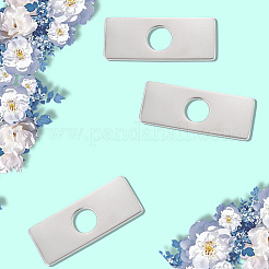 Tapas de orificios para grifos rectangulares de acero inoxidable&nbsp;STAS-WH20001-18B-P