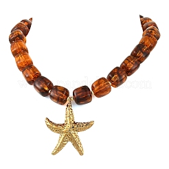 Colliers pendentifs en forme d'étoile de mer en acier inoxydable 304&nbsp;NJEW-JN06478
