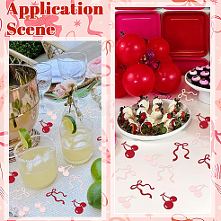 2 пакетик с бантом и вишневым бумажным конфетти для украшения вечеринки&nbsp;DIY-SC0031-55